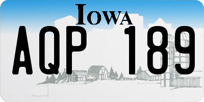 IA license plate AQP189