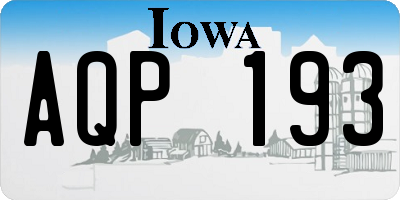IA license plate AQP193