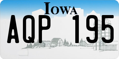 IA license plate AQP195