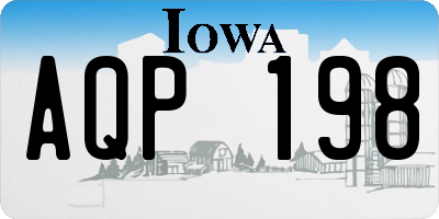 IA license plate AQP198