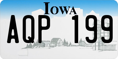 IA license plate AQP199