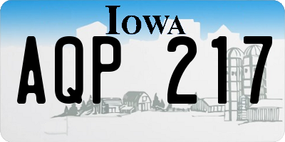 IA license plate AQP217