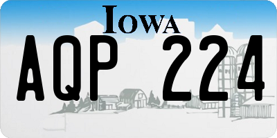 IA license plate AQP224