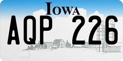 IA license plate AQP226