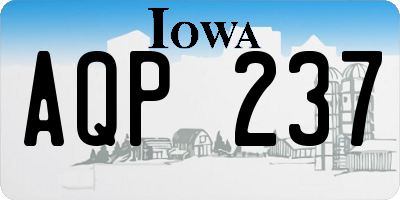 IA license plate AQP237