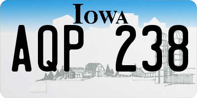 IA license plate AQP238