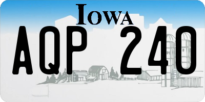 IA license plate AQP240