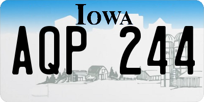 IA license plate AQP244