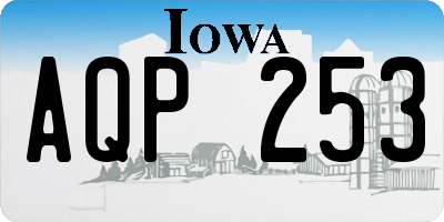 IA license plate AQP253