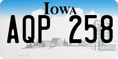 IA license plate AQP258