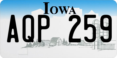 IA license plate AQP259