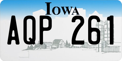 IA license plate AQP261