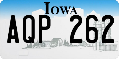 IA license plate AQP262