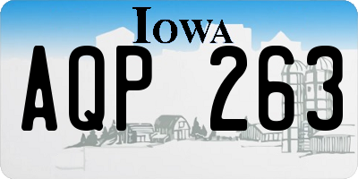 IA license plate AQP263