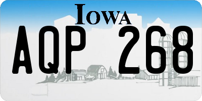 IA license plate AQP268
