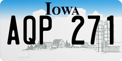 IA license plate AQP271