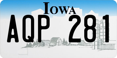 IA license plate AQP281