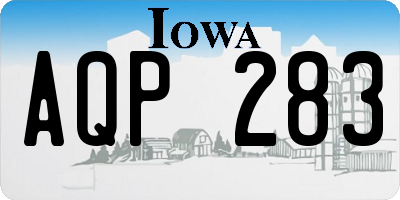 IA license plate AQP283