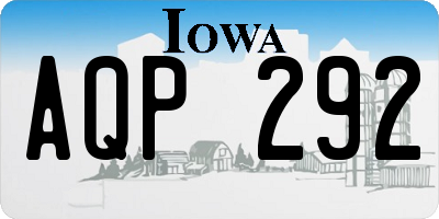 IA license plate AQP292