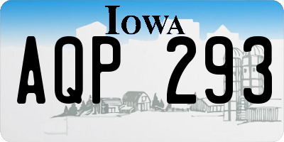 IA license plate AQP293