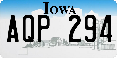 IA license plate AQP294