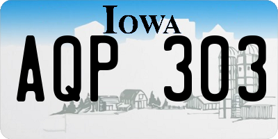IA license plate AQP303