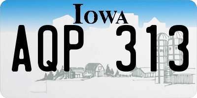 IA license plate AQP313