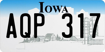 IA license plate AQP317