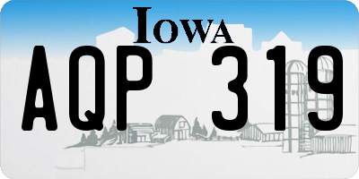 IA license plate AQP319