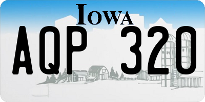 IA license plate AQP320