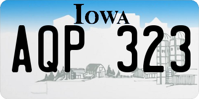 IA license plate AQP323