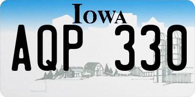 IA license plate AQP330