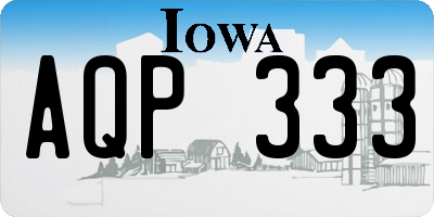 IA license plate AQP333