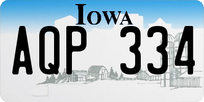IA license plate AQP334