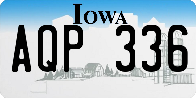 IA license plate AQP336