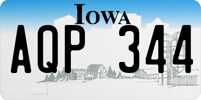 IA license plate AQP344