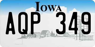 IA license plate AQP349