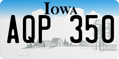 IA license plate AQP350