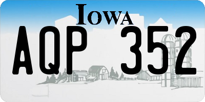 IA license plate AQP352