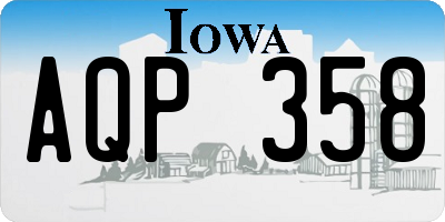 IA license plate AQP358