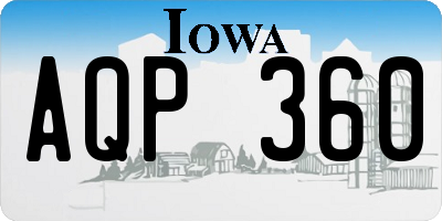 IA license plate AQP360