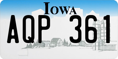IA license plate AQP361