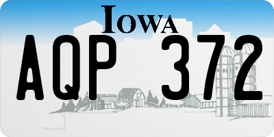 IA license plate AQP372