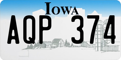 IA license plate AQP374