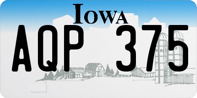IA license plate AQP375