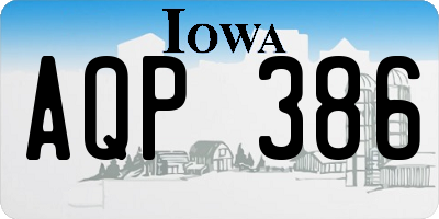 IA license plate AQP386