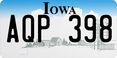 IA license plate AQP398