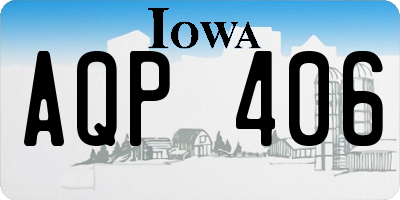 IA license plate AQP406