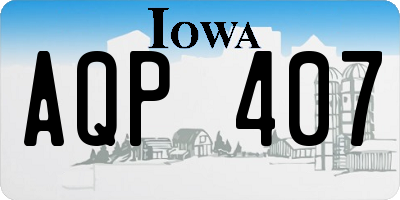 IA license plate AQP407