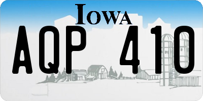 IA license plate AQP410